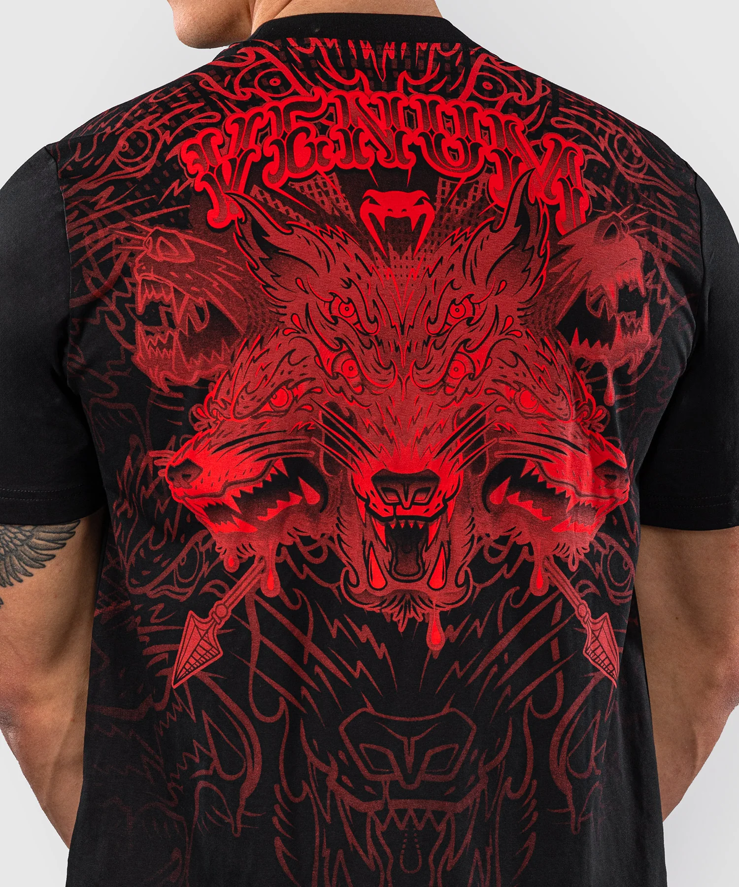 T-shirt Venum Wolf Atak – Noir/Rouge - Image 6