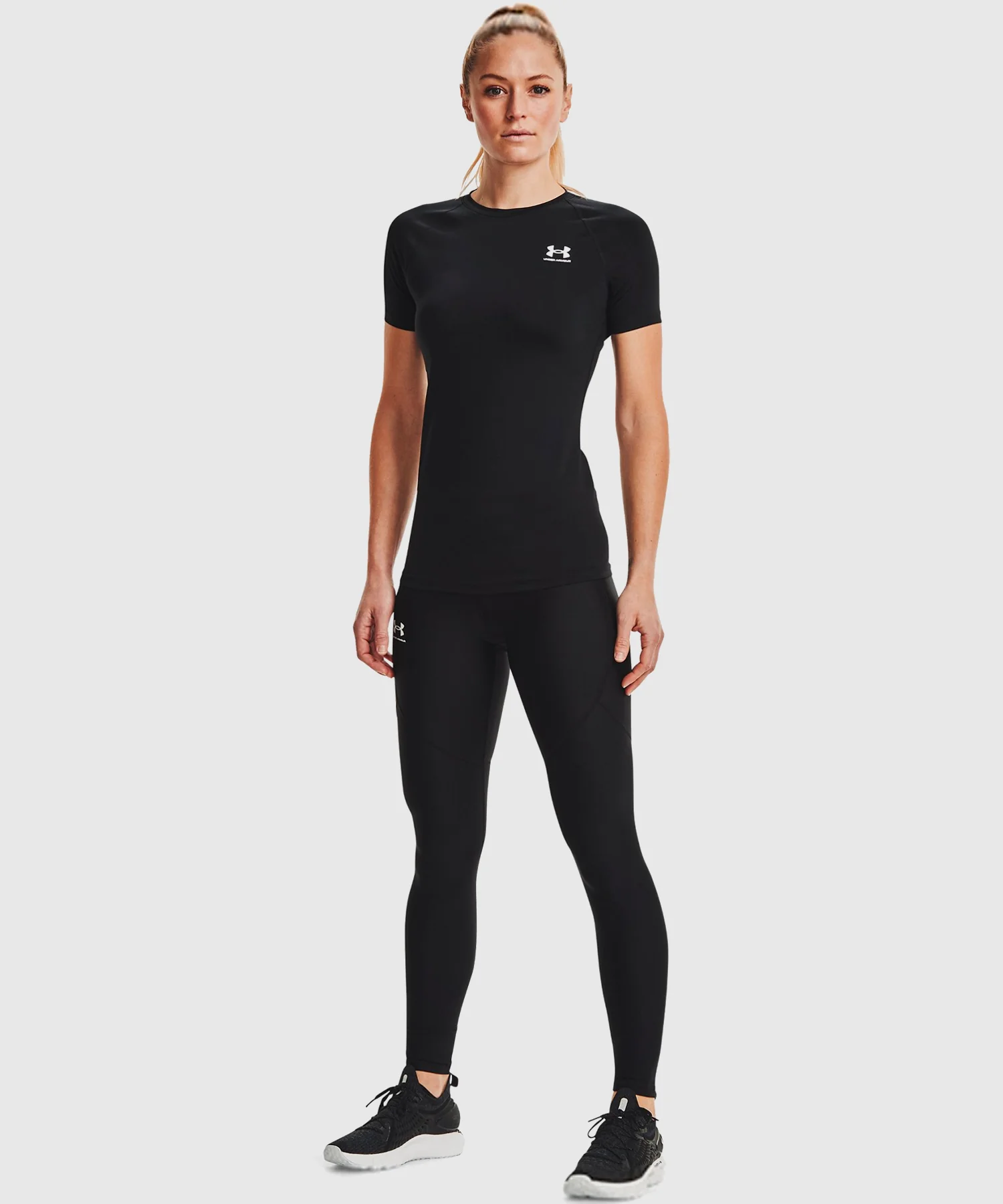 Tee-Shirt Under Armour Heatgear® Pour Femme - Noir/Blanc - Image 3