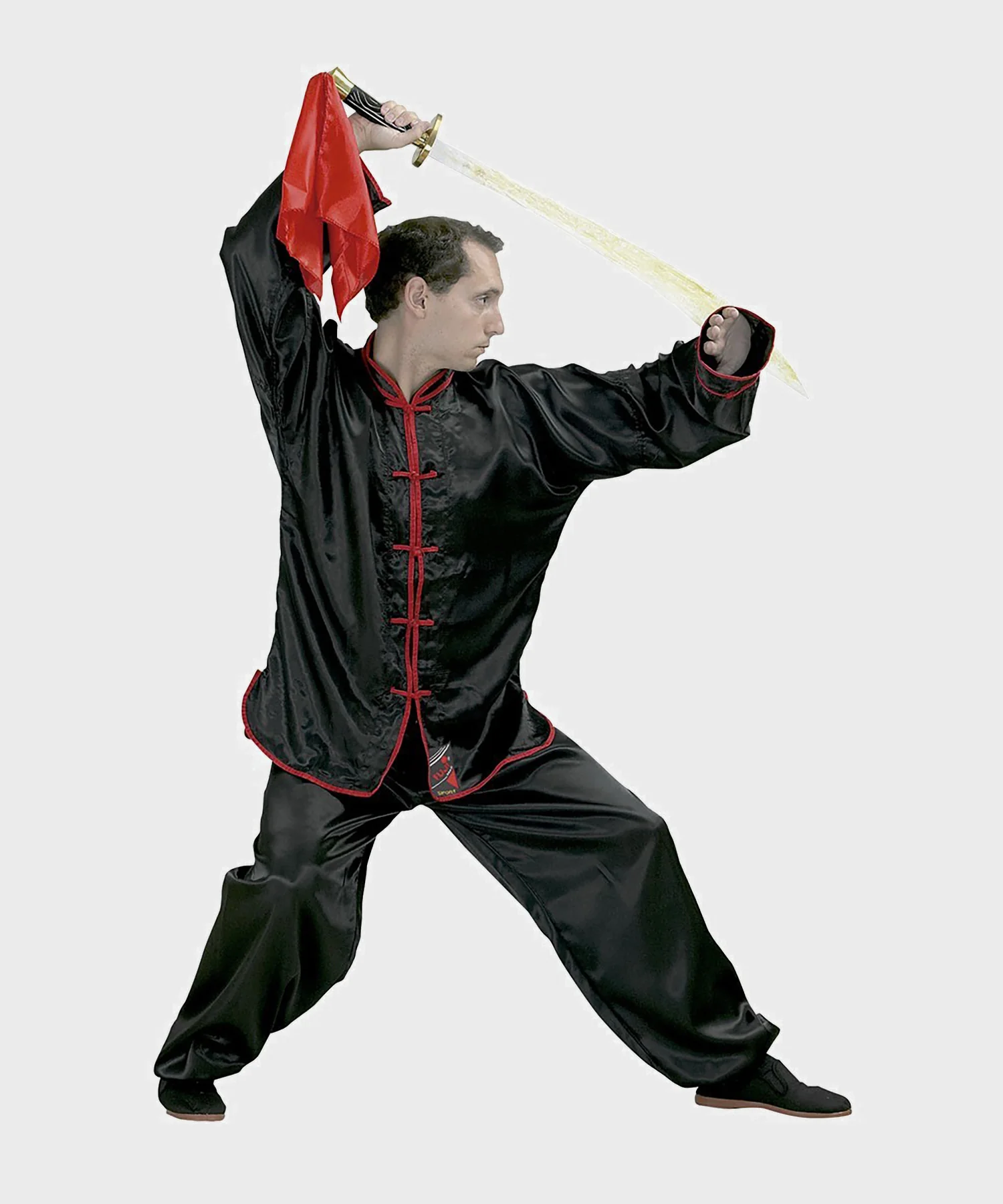 Tenue de Kung-Fu en satin Fujimae - Noir