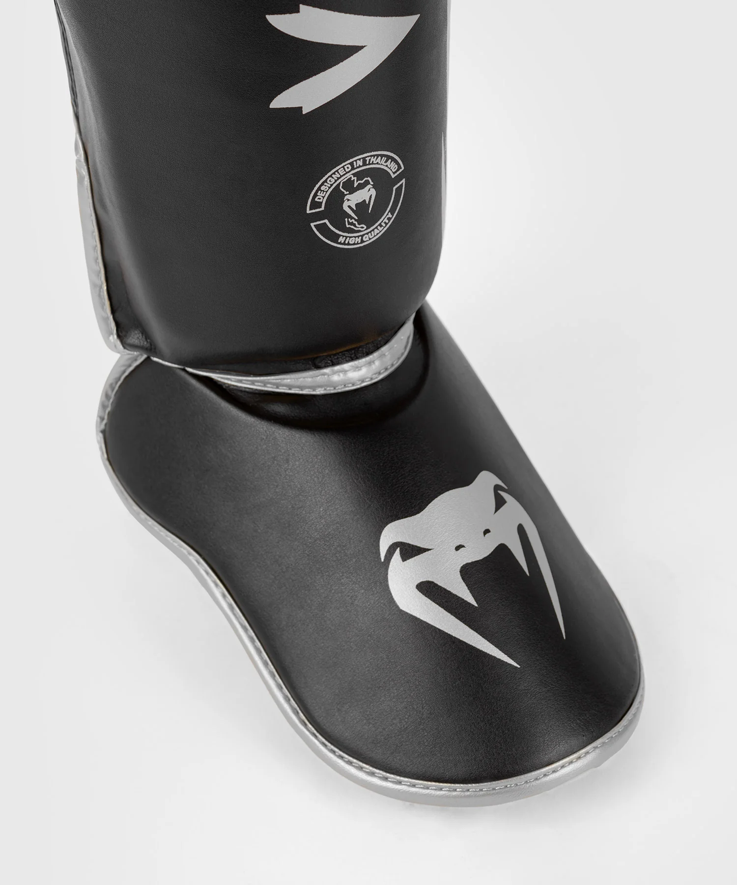 Protège-tibias Venum Challenger - Noir/Argent - Image 3