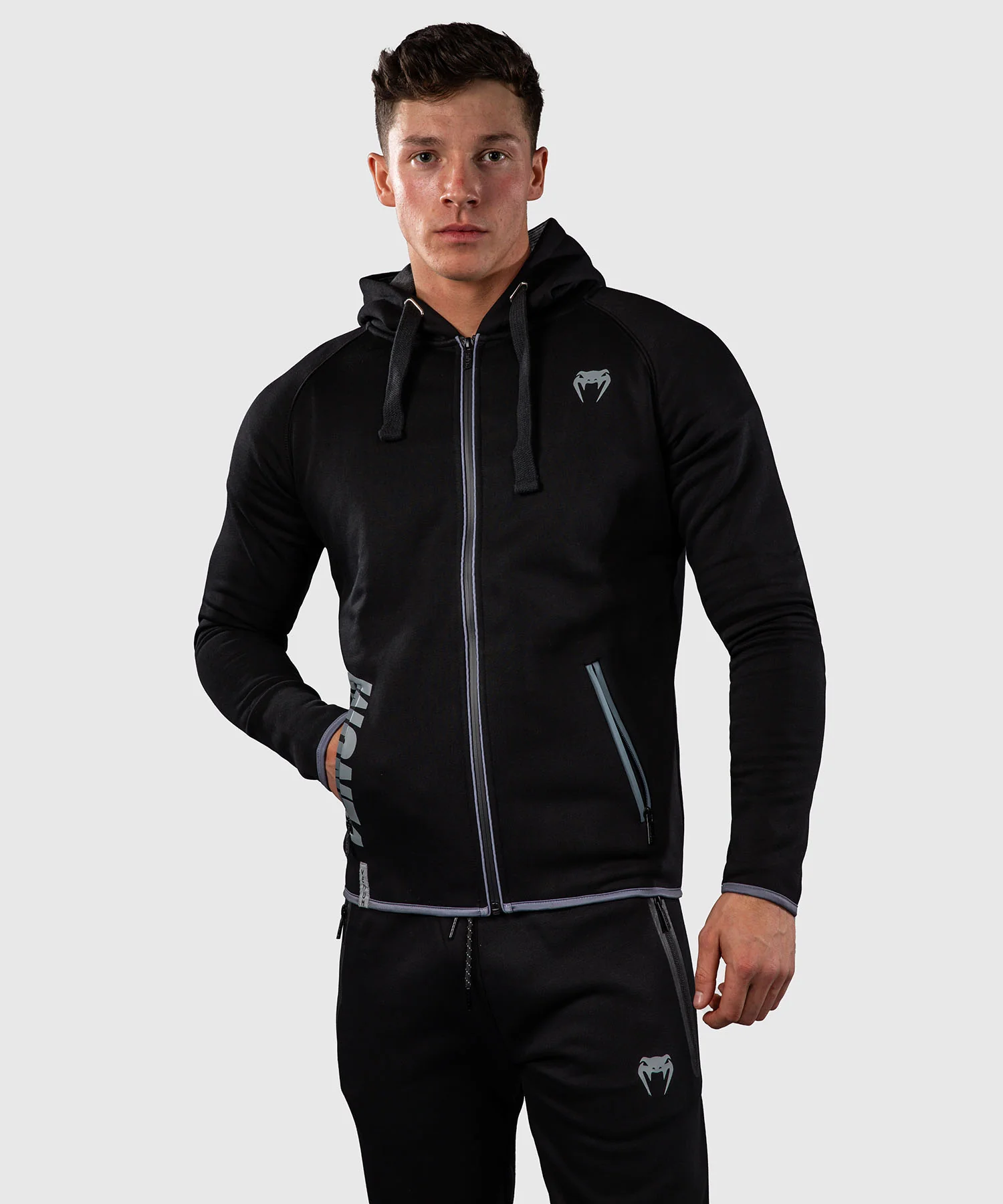 Sweat à capuche Venum – Noir/Gris - Image 2