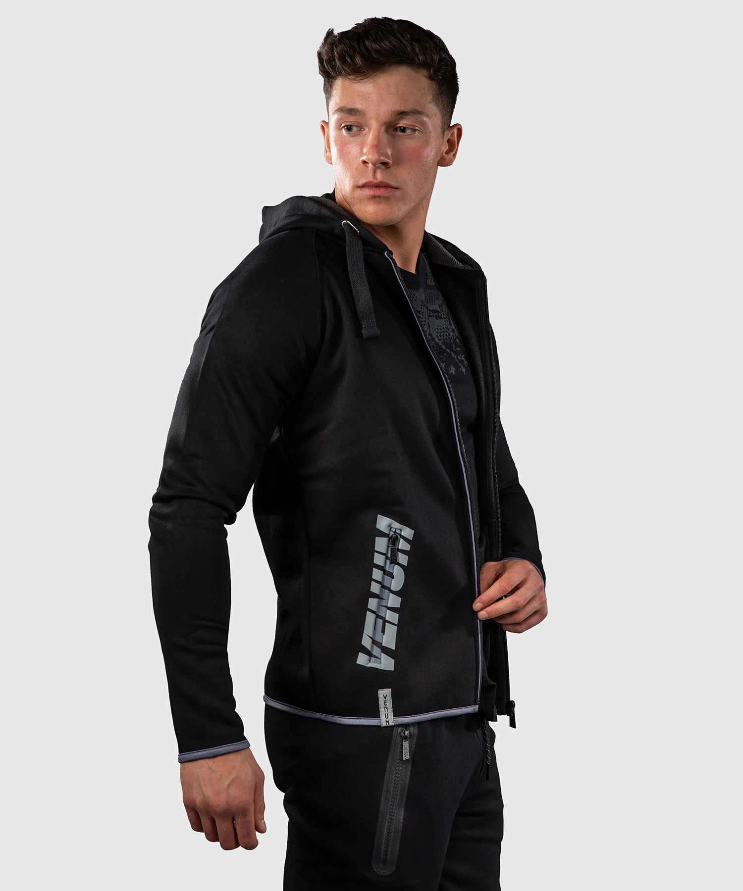 Sweat à capuche Venum – Noir/Gris - Image 3