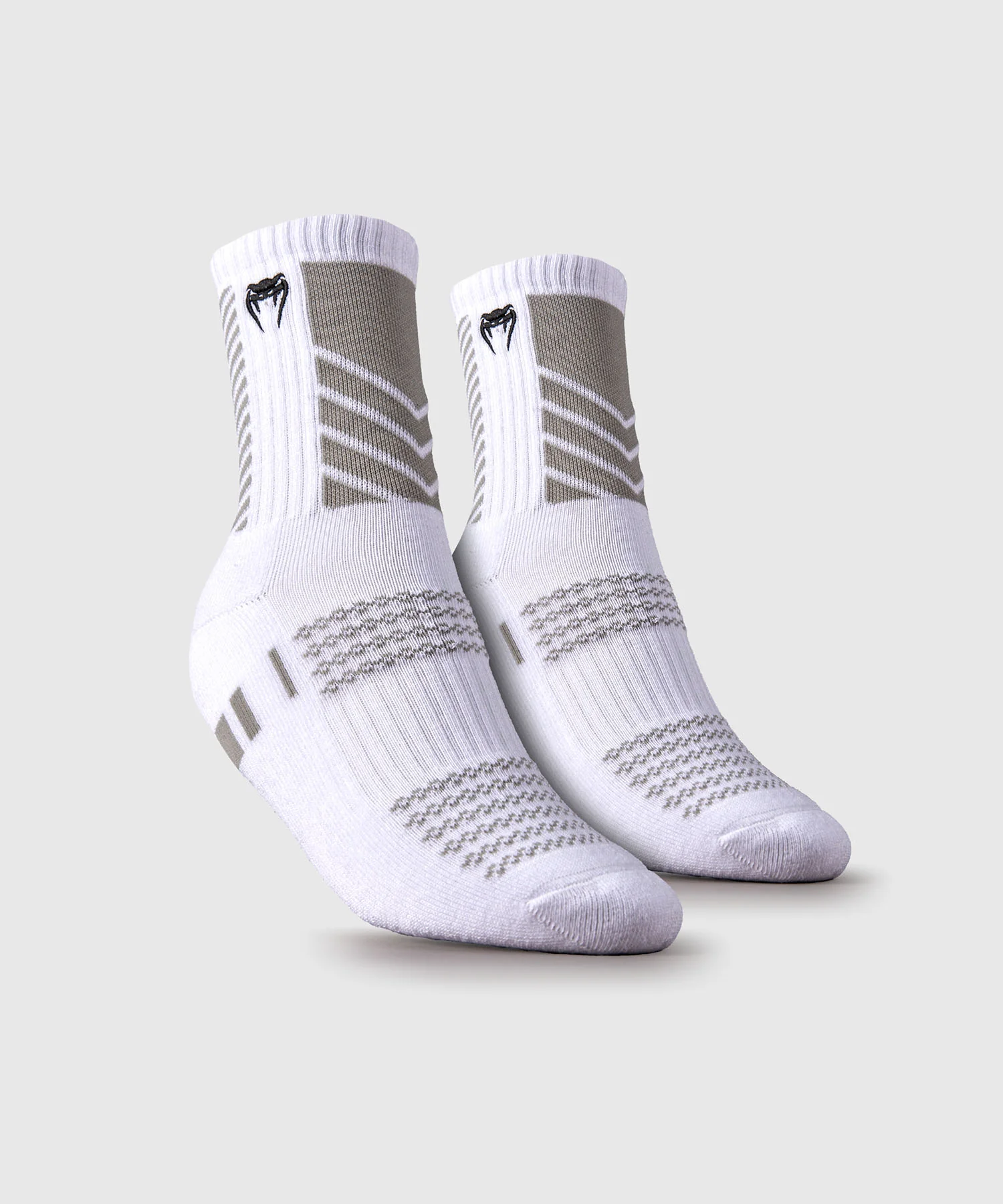Pack de 3 Paires de Chaussettes Mi-longues Venum Vector - Blanc/Gris - Image 2