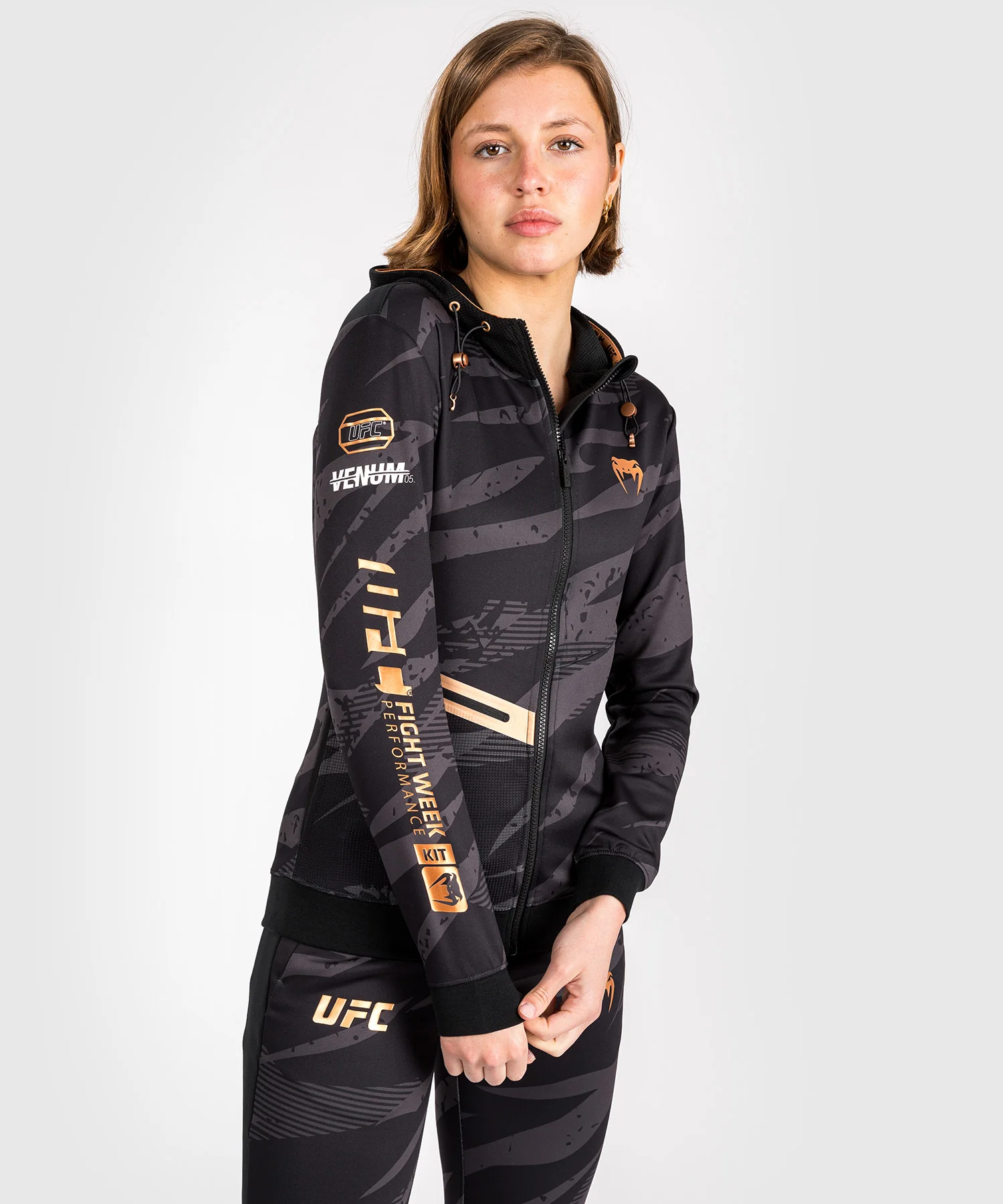 Veste À Capuche Zippé pour Femmes UFC Adrenaline by Venum Fight Week - Urban Camo - Image 2