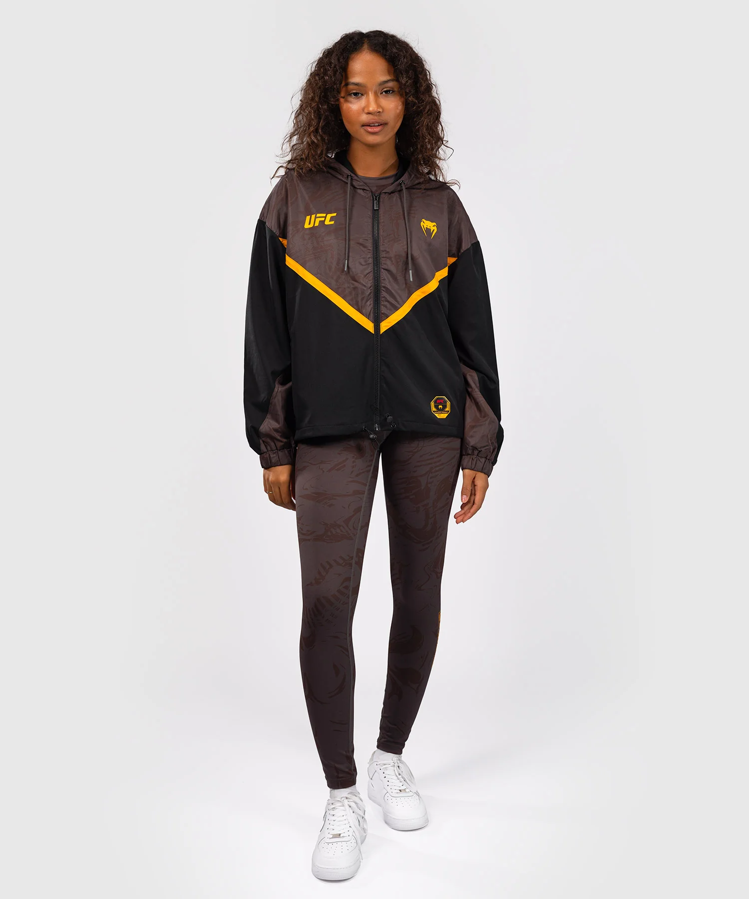 Veste à Capuche Zippé pour Femmes UFC Fusion by Venum Fight Week - Marron Terrestre - Image 5