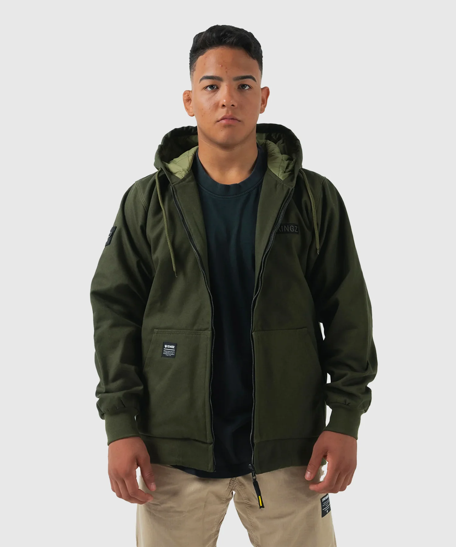 Veste Canvas Kingz - Kaki - Image 2