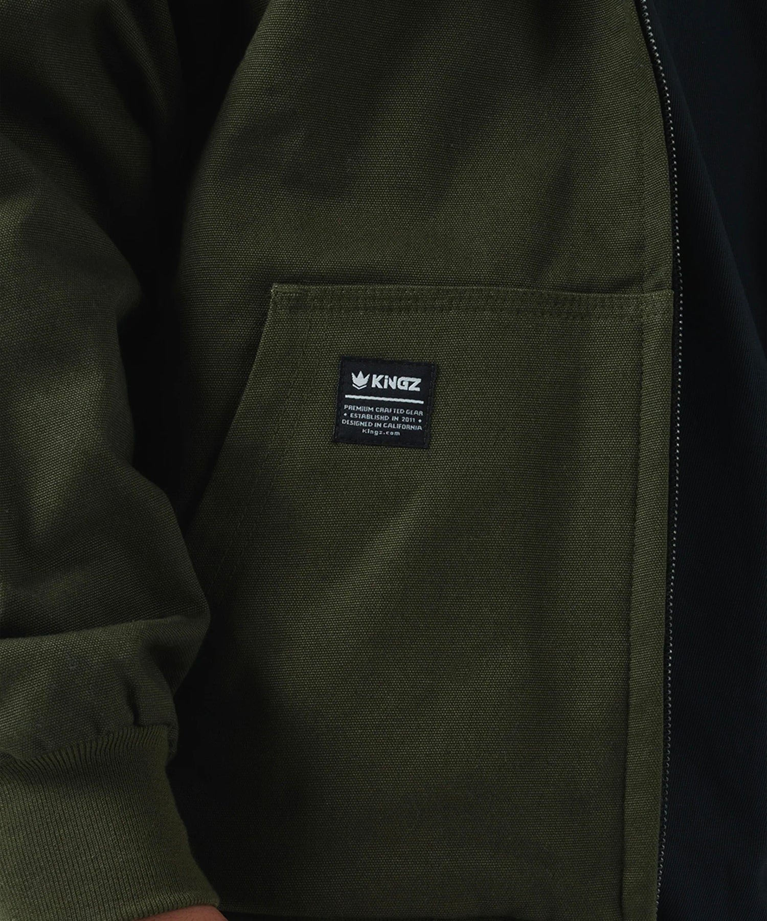 Veste Canvas Kingz - Kaki - Image 6