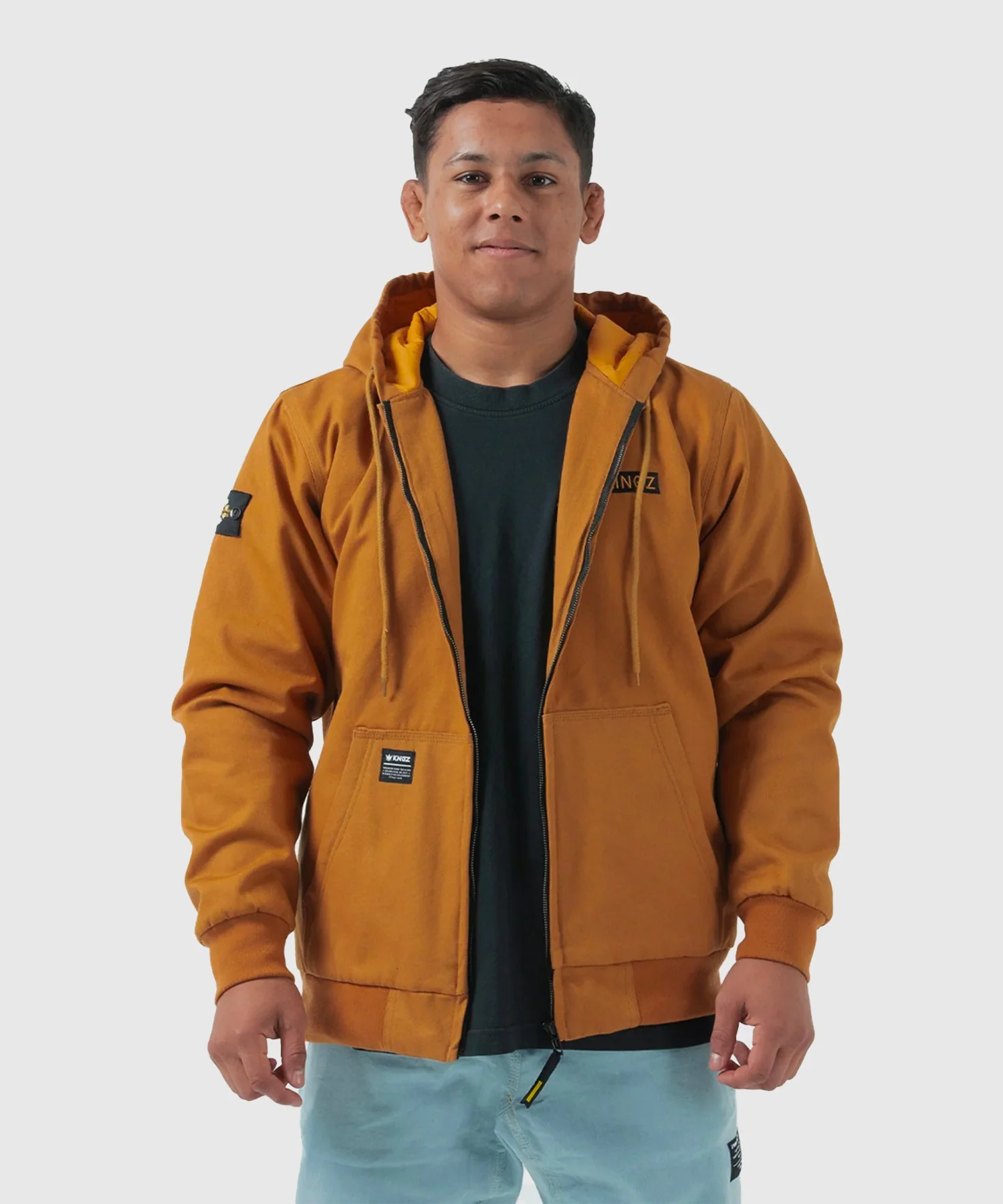 Veste Canvas Kingz - Marron - Image 2