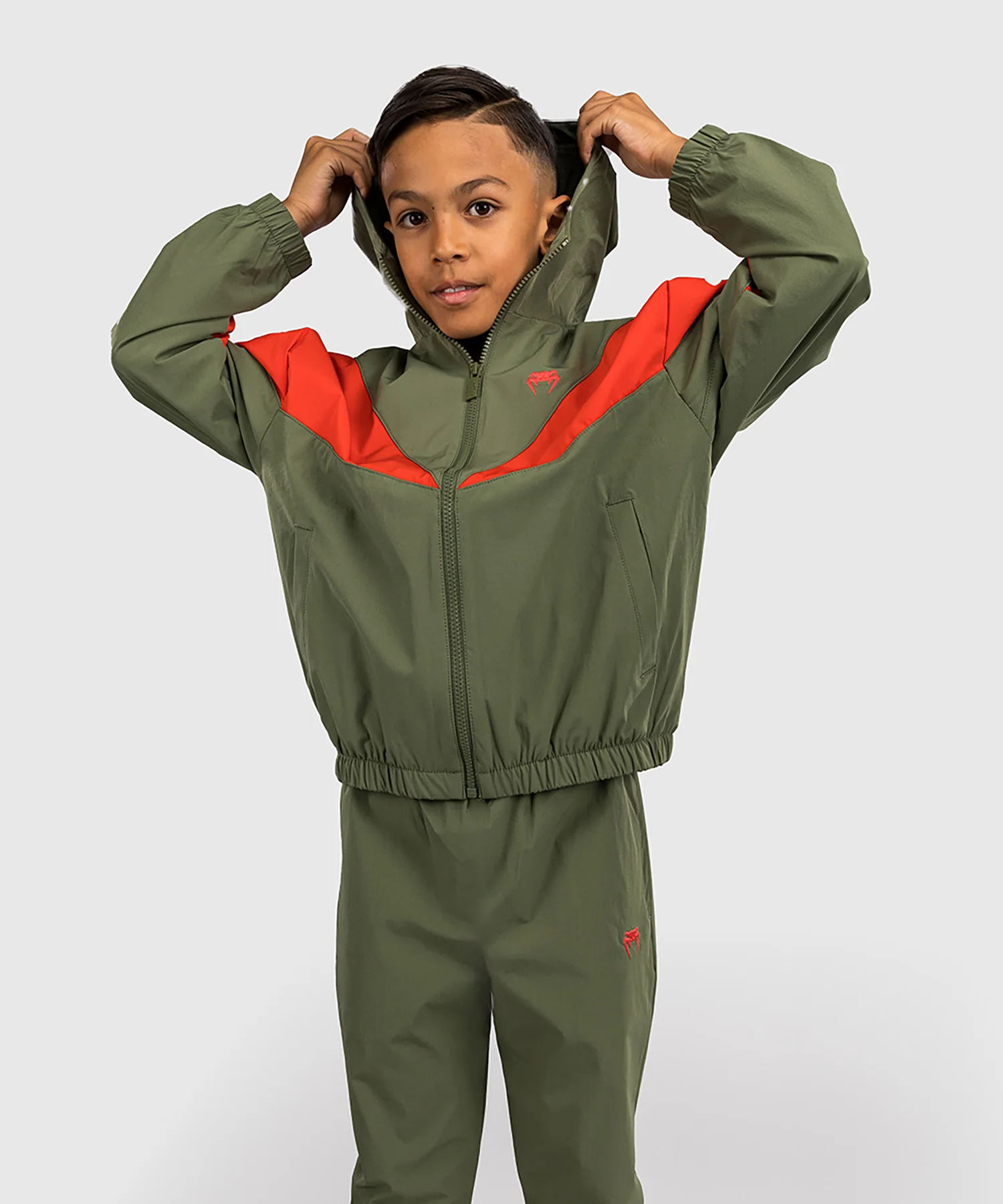 Veste de survêtement pour Enfants Venum Vectra - Vert Militaire/Orange