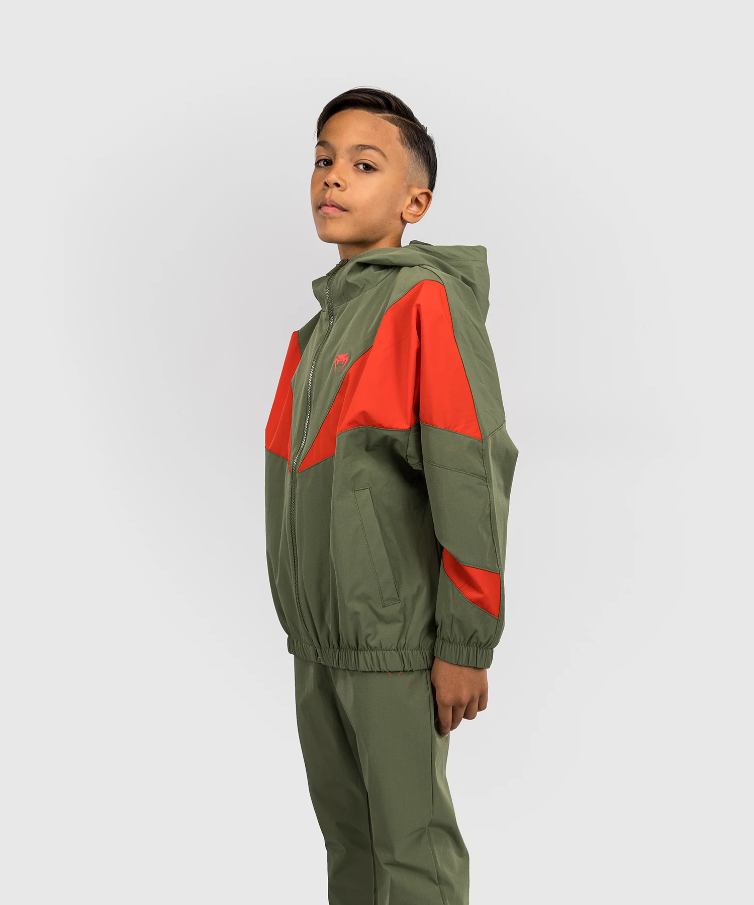 Veste de survêtement pour Enfants Venum Vectra - Vert Militaire/Orange - Image 2