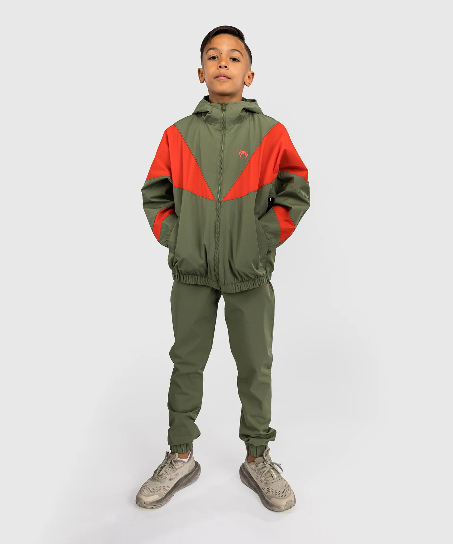 Veste de survêtement pour Enfants Venum Vectra - Vert Militaire/Orange - Image 4