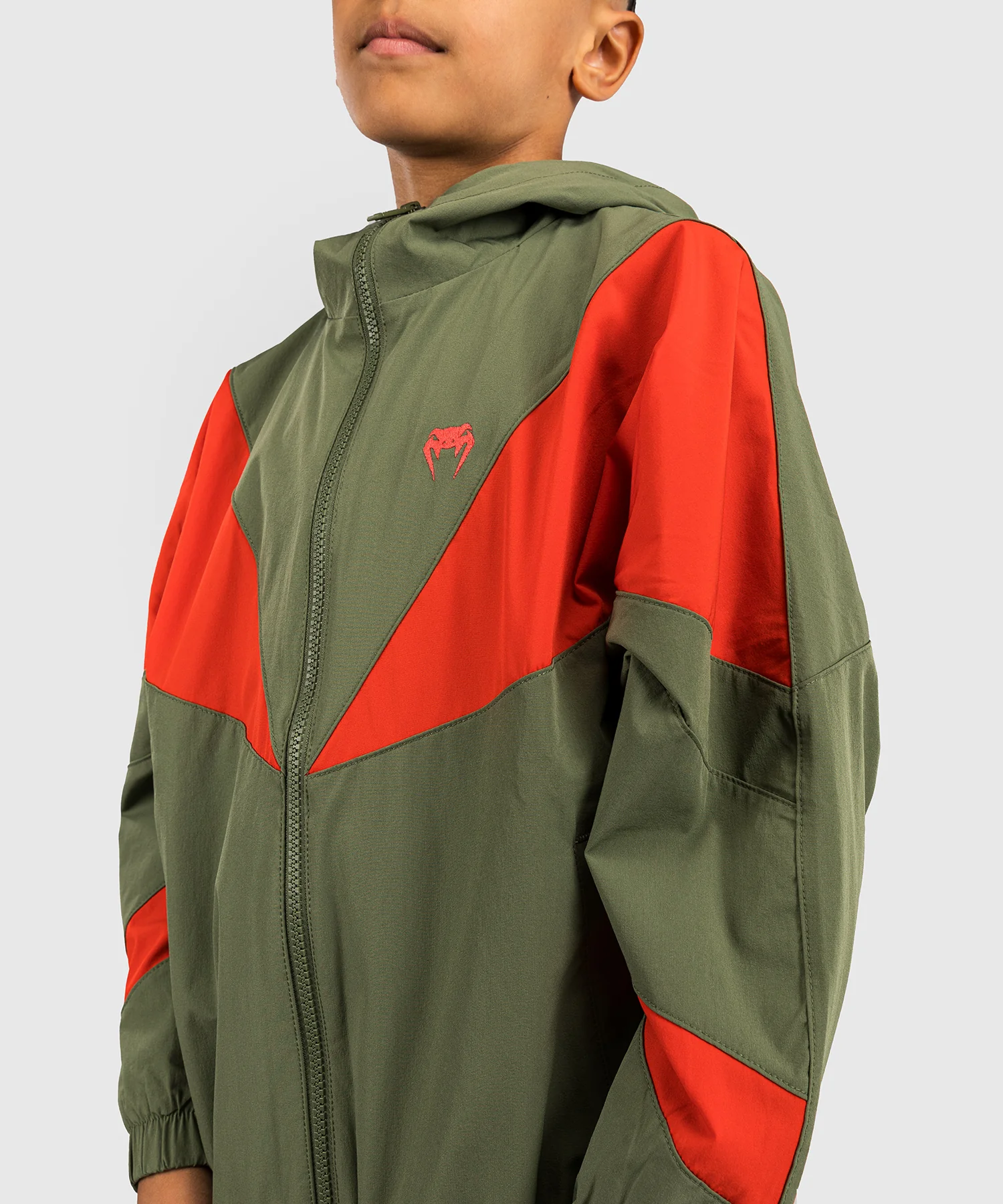 Veste de survêtement pour Enfants Venum Vectra - Vert Militaire/Orange - Image 5