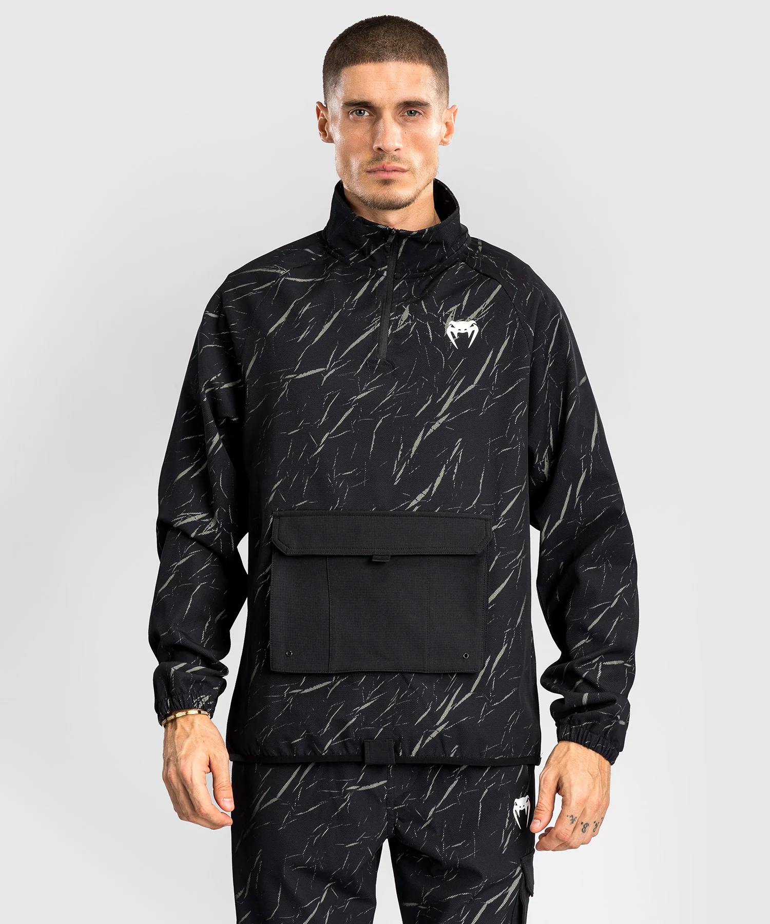 Veste de Survêtement Pour Hommes Venum Trooper - Noir/Beige - Image 4