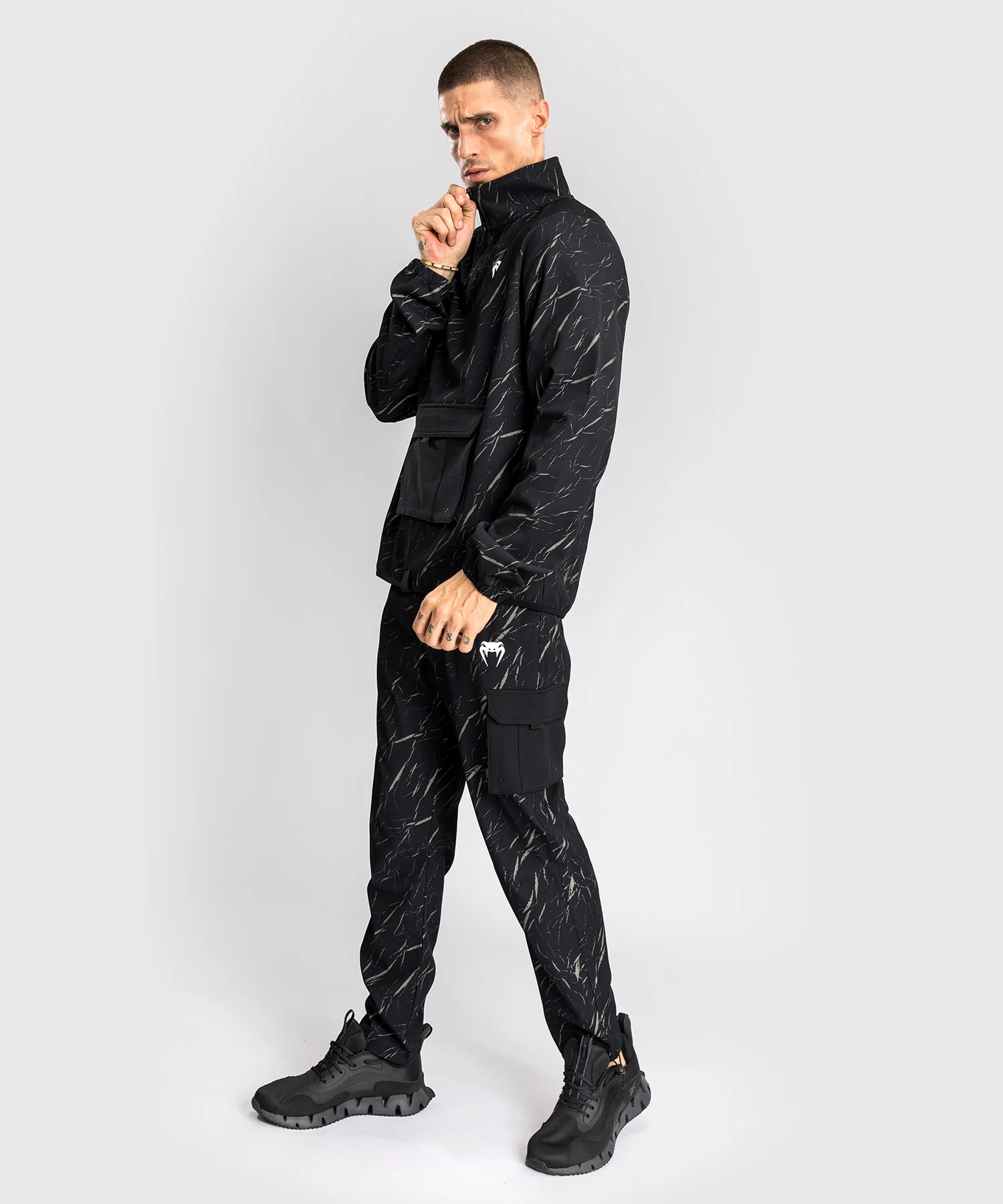 Veste de Survêtement Pour Hommes Venum Trooper - Noir/Beige - Image 5