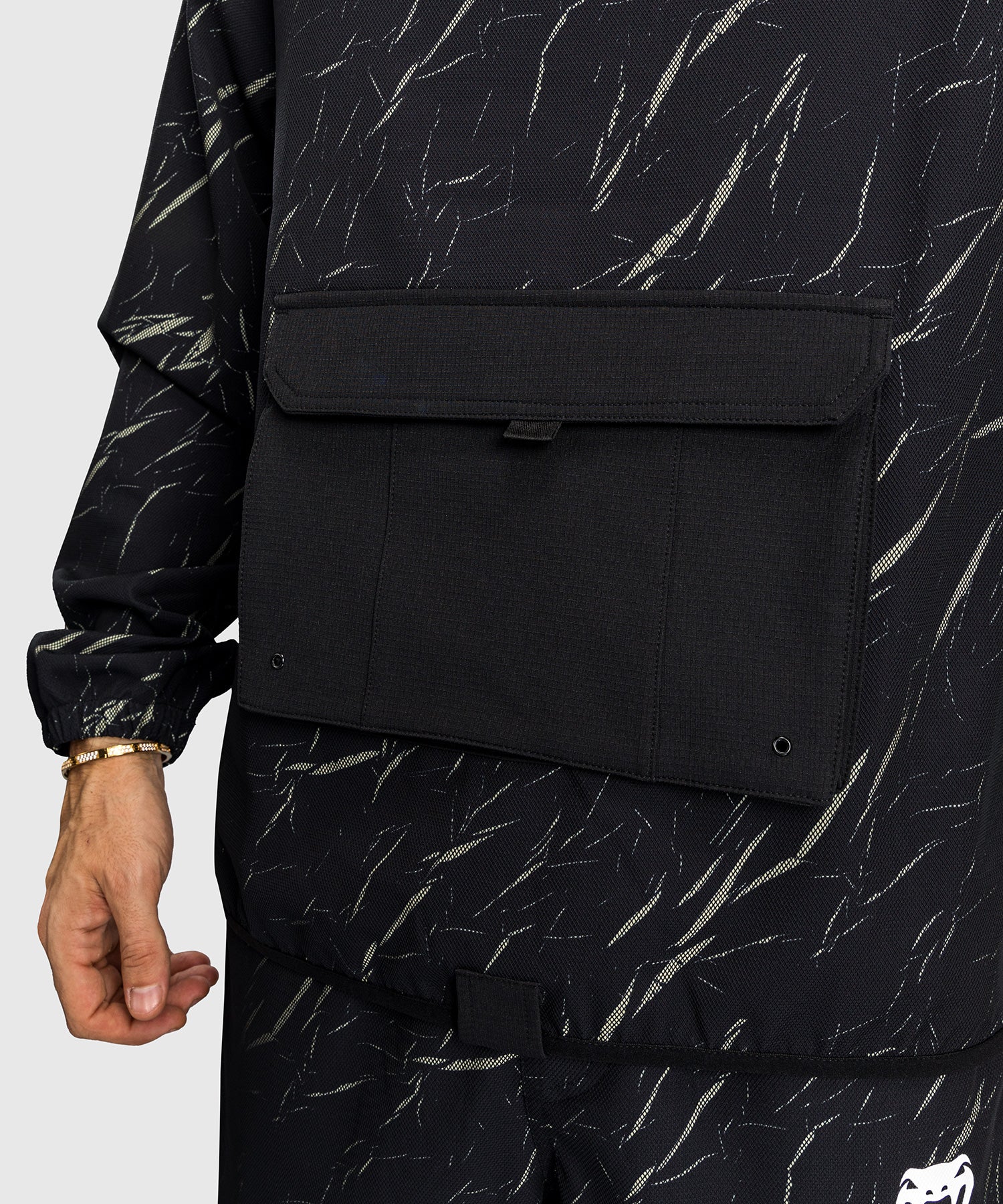 Veste de Survêtement Pour Hommes Venum Trooper - Noir/Beige - Image 8
