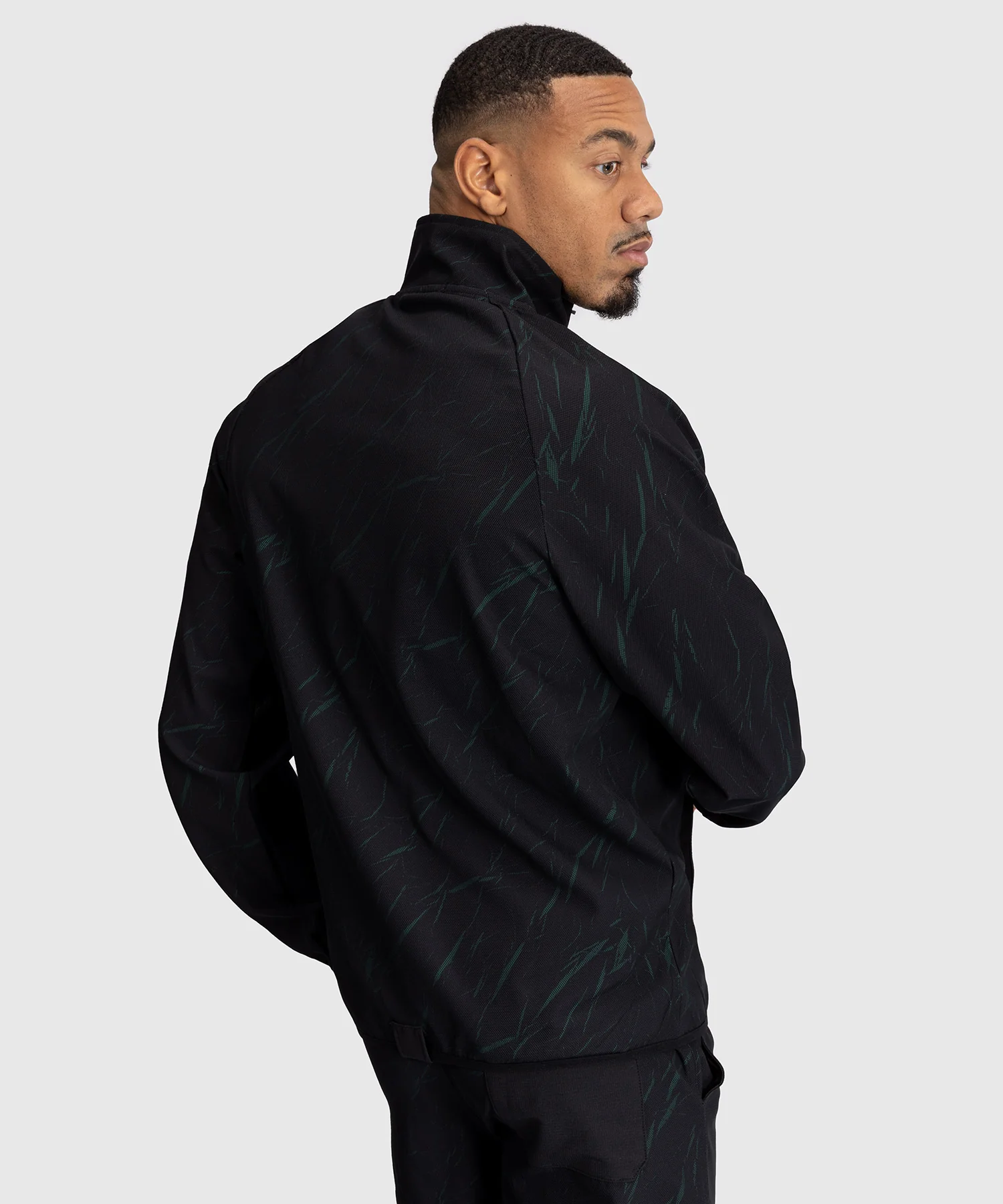 Veste de Survêtement Pour Hommes Venum Trooper - Noir/Vert Forêt - Image 3