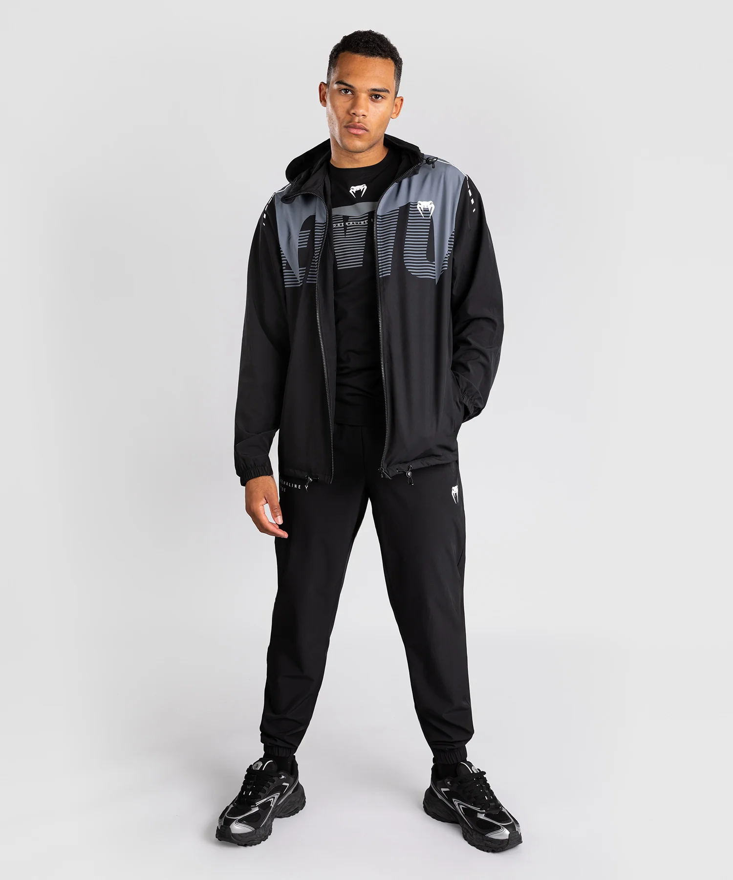 Veste de Survêtement Venum Adrenaline – Noir/Gris Argenté - Image 7
