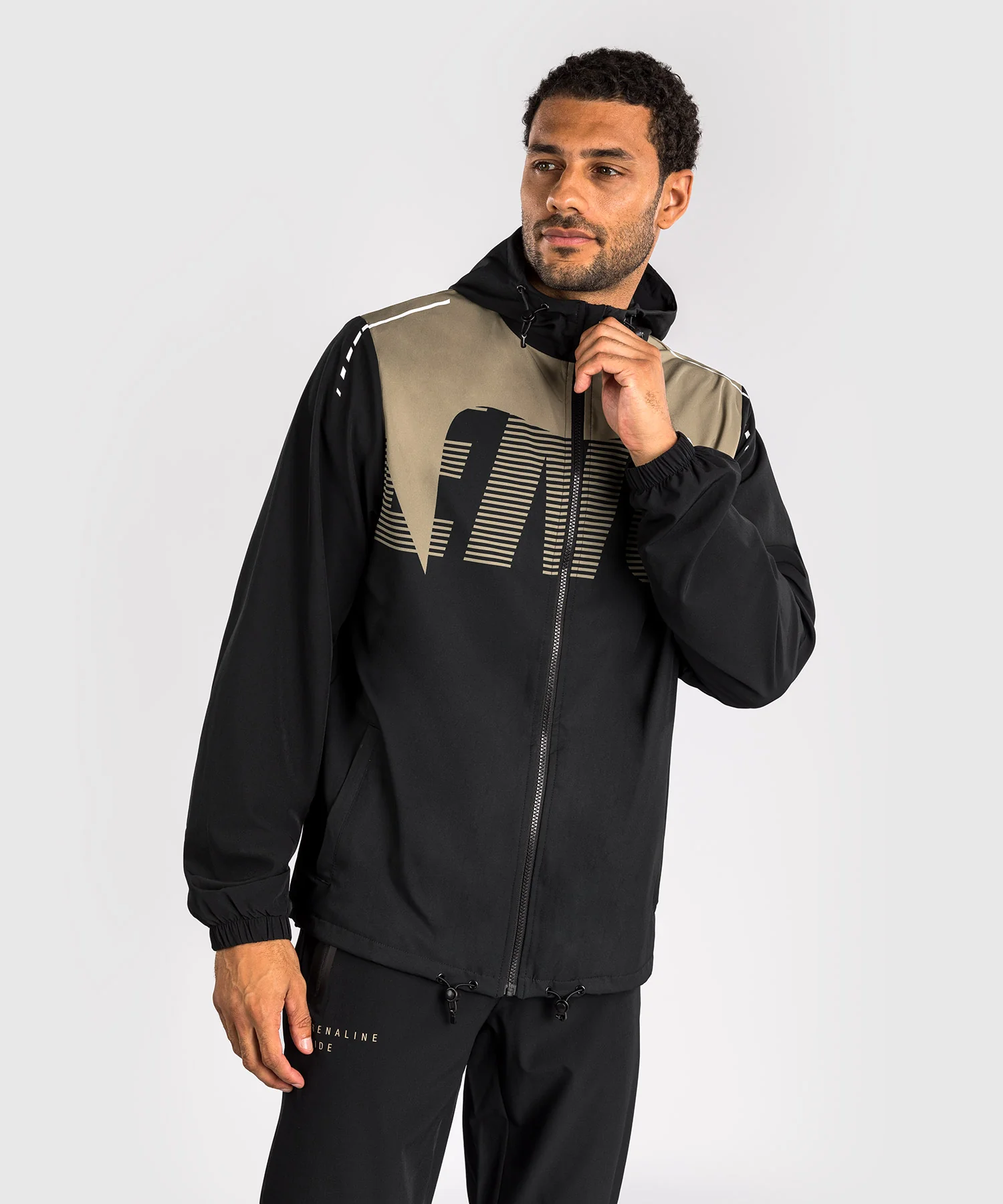 Veste de Survêtement Venum Adrenaline – Noir/Sable - Image 3