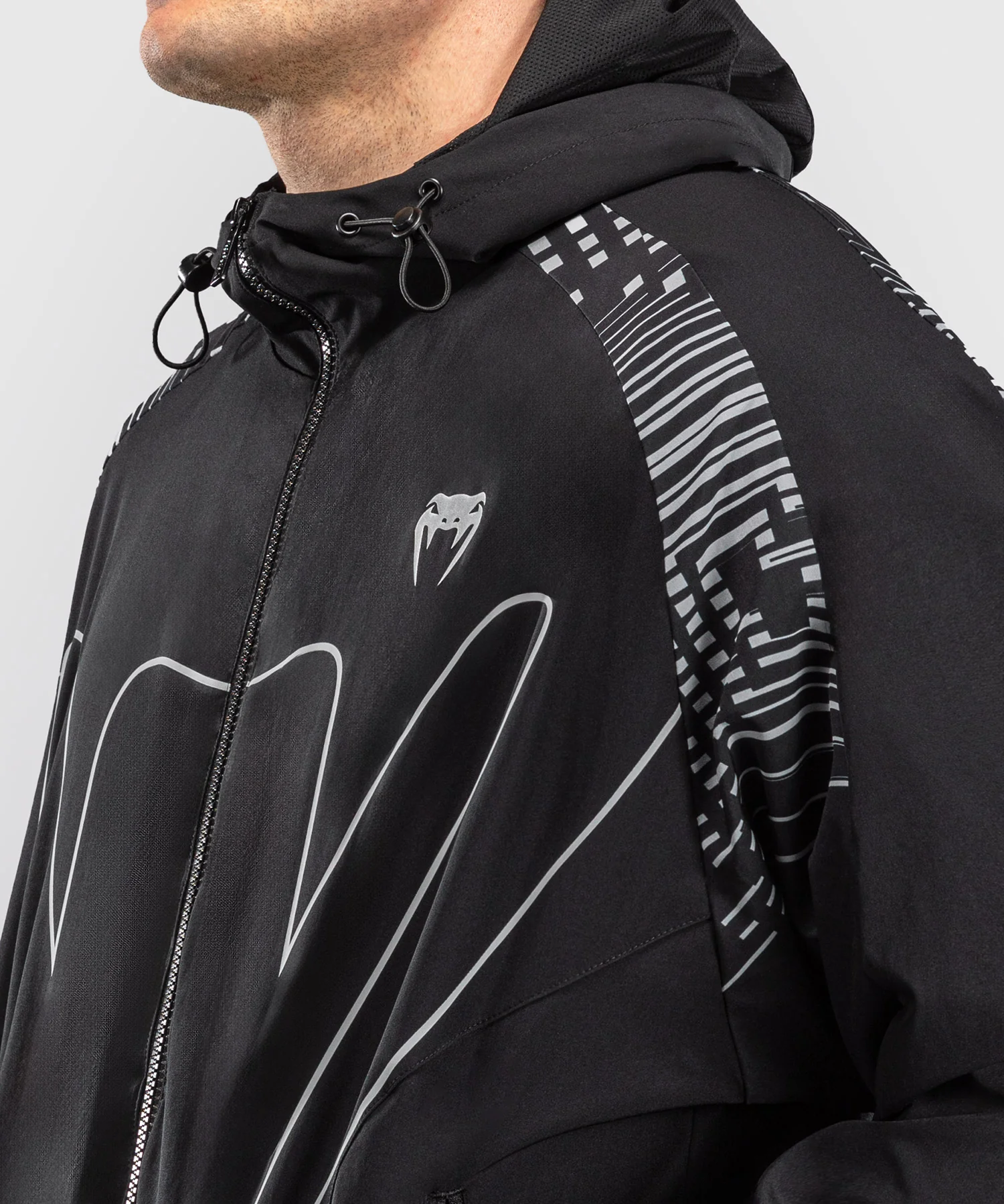 Veste de Survêtement Venum Midnight Fury – Noir/Gris/Argent - Image 7