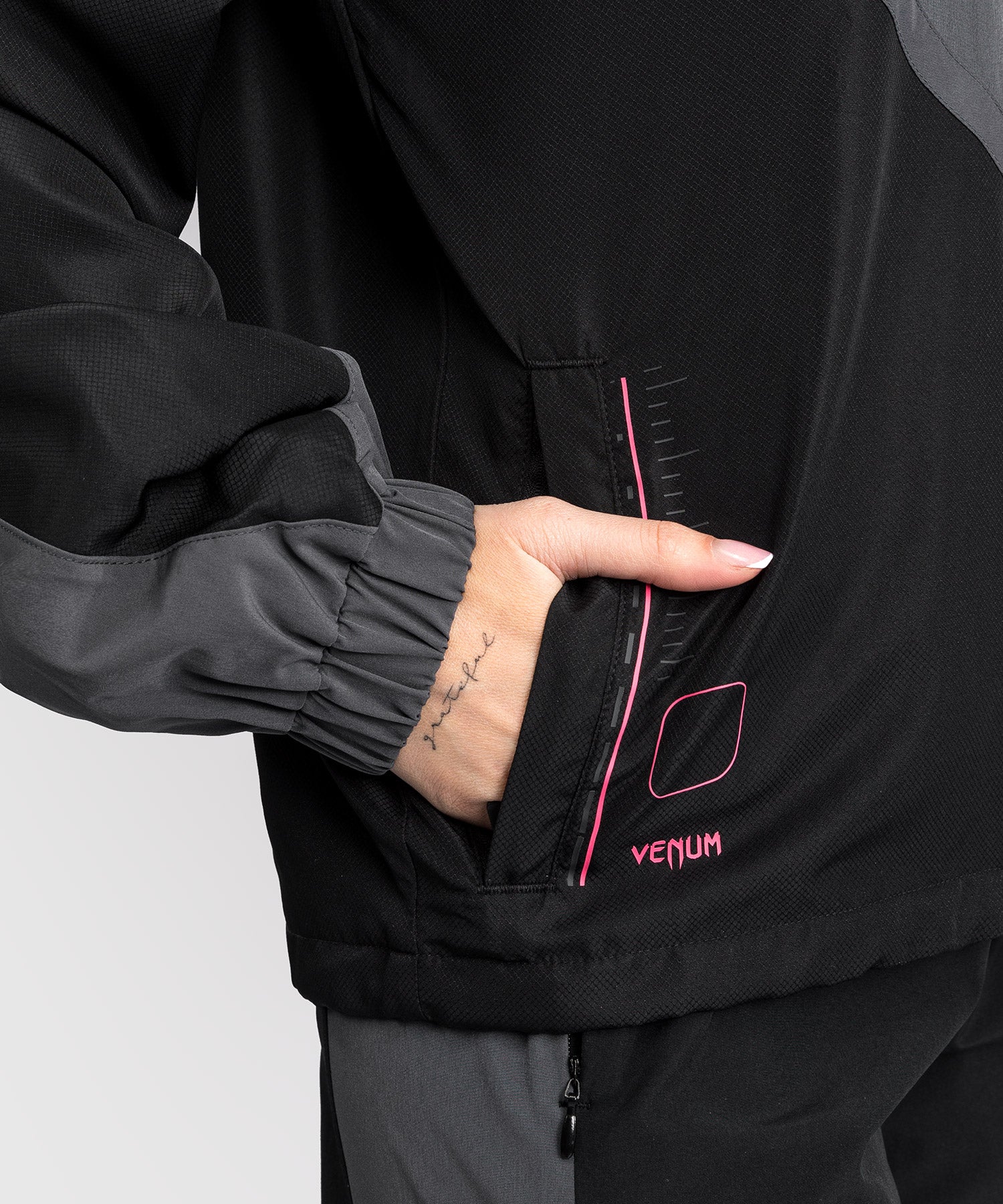 Veste de Survêtement Venum Tactical XT- Noir/Gris Tempête - Image 8