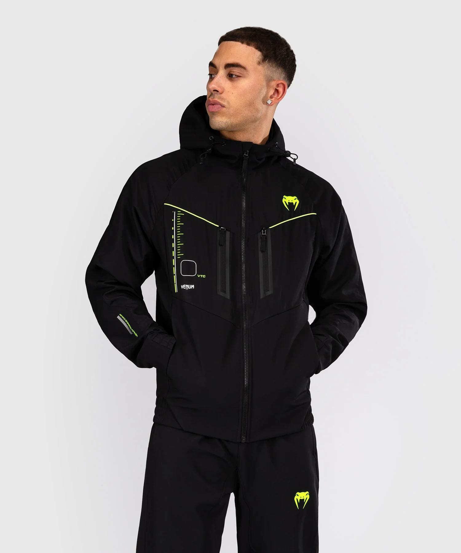 Veste de survêtement Venum Training Camp 4.0 - Noir/Vert Fluo