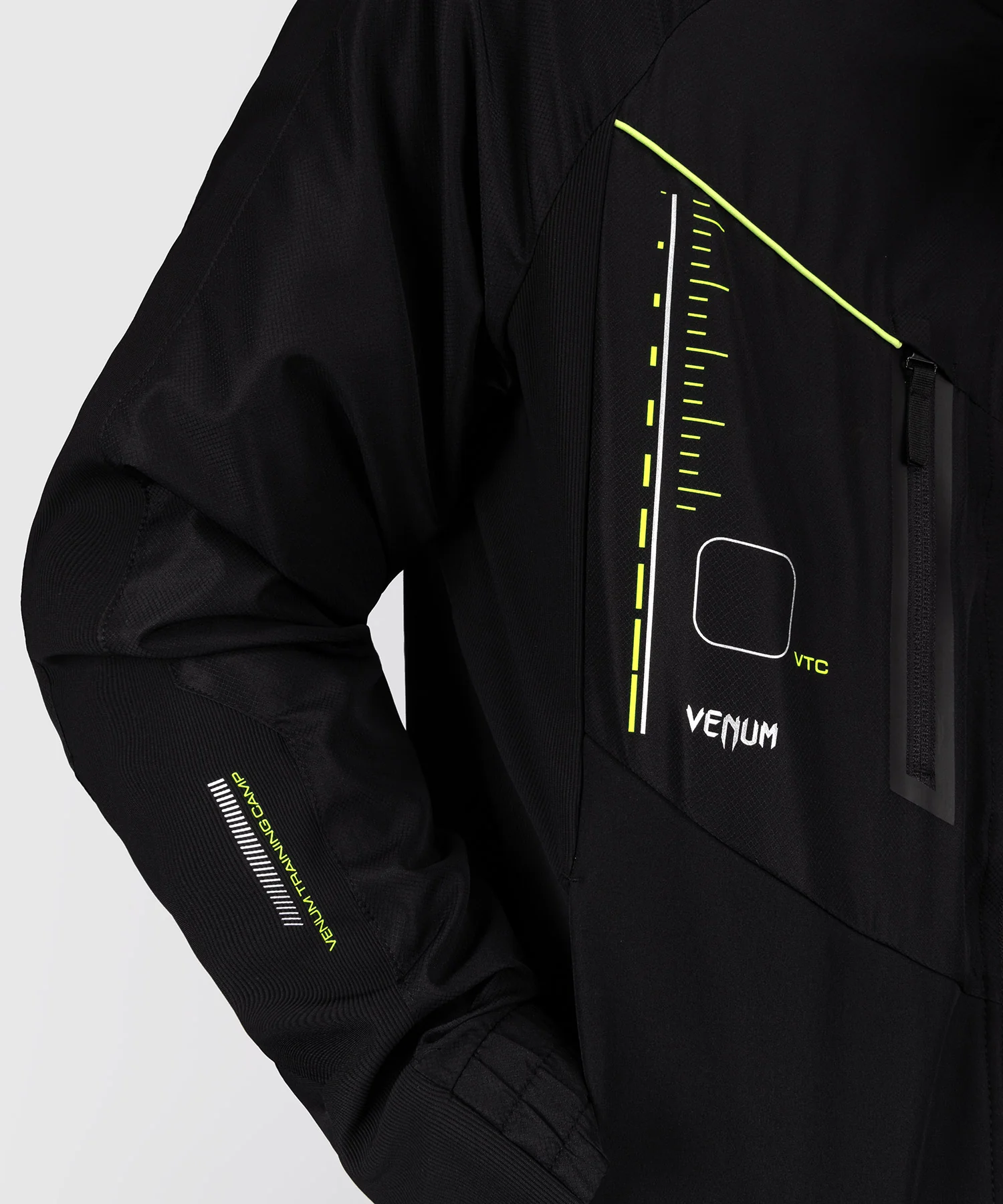 Veste de survêtement Venum Training Camp 4.0 - Noir/Vert Fluo - Image 8