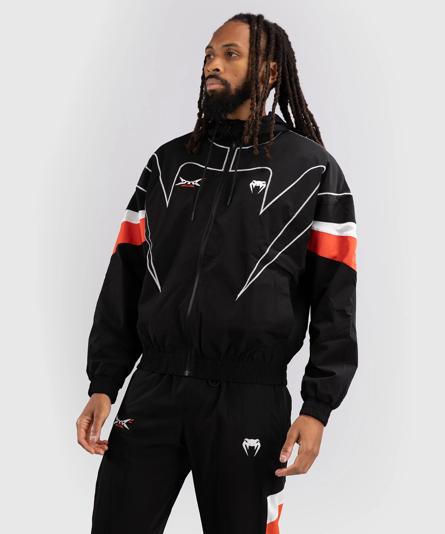Veste de survêtement Venum x DTR Fight Attack 90 - Noir/Orange - Image 2