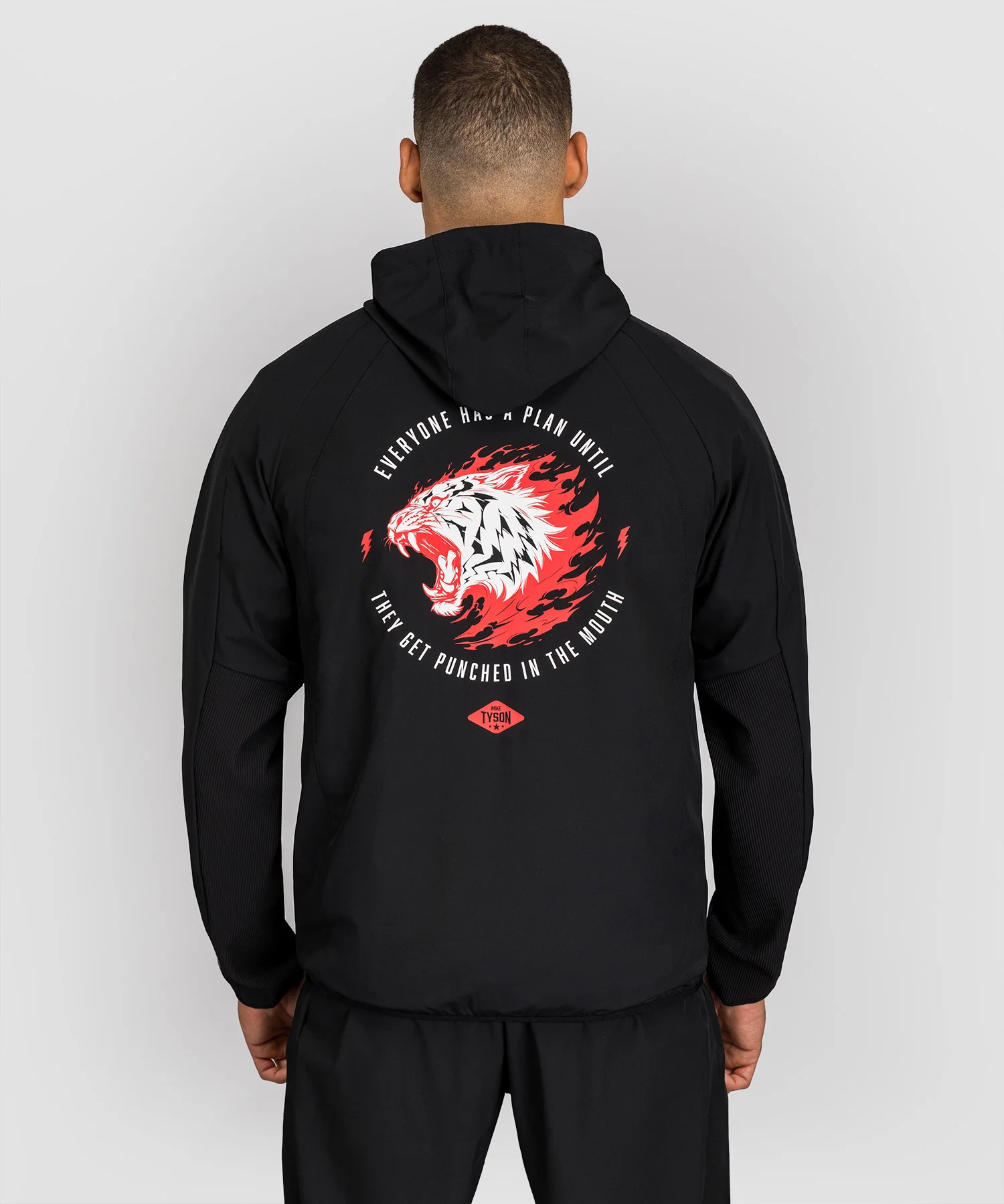 Veste de Survêtement Venum x Mike Tyson Tiger - Noir Profond/Rouge Intense - Image 3
