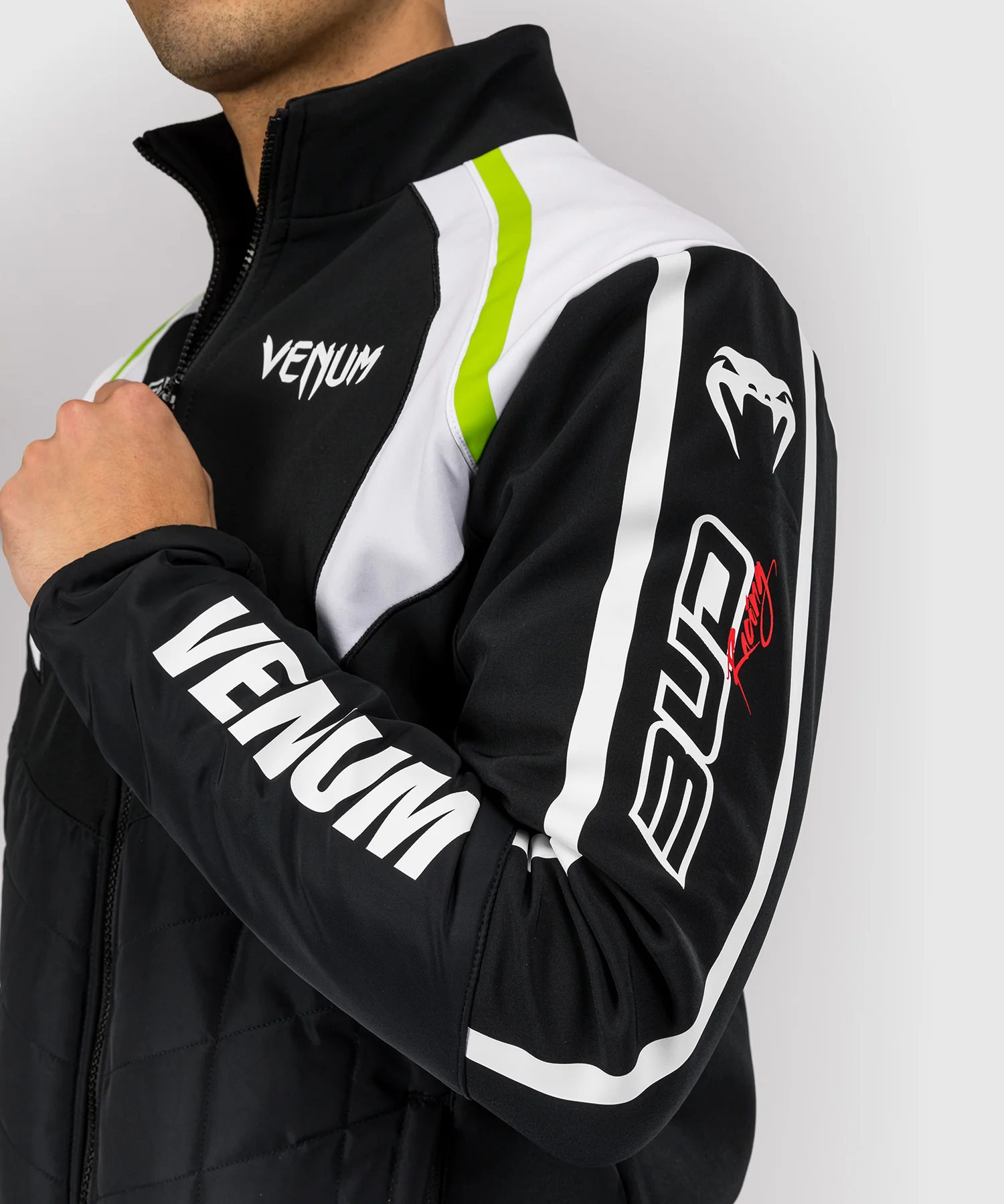 Veste pour Hommes Venum x Bud Racing - Noir/Blanc/Citron Vert - Image 8